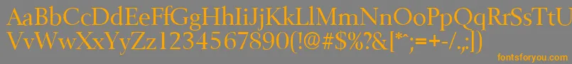 BelfastserialRegular Font – Orange Fonts on Gray Background