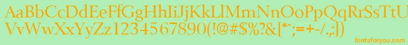 BelfastserialRegular Font – Orange Fonts on Green Background