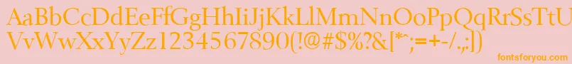 BelfastserialRegular Font – Orange Fonts on Pink Background