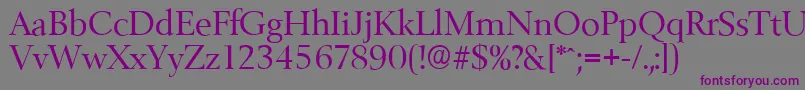 BelfastserialRegular Font – Purple Fonts on Gray Background