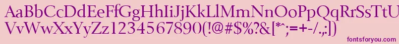 BelfastserialRegular Font – Purple Fonts on Pink Background