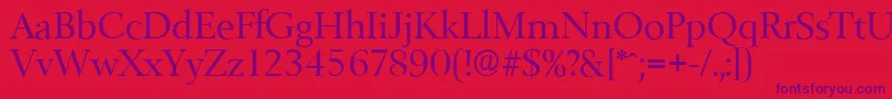 BelfastserialRegular Font – Purple Fonts on Red Background