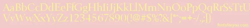 BelfastserialRegular Font – Yellow Fonts on Pink Background