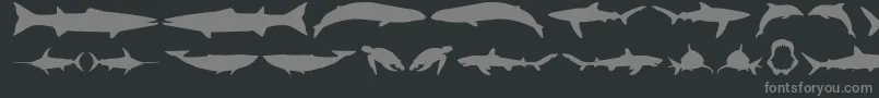 Шрифт GiantsOfTheSea – серые шрифты на чёрном фоне