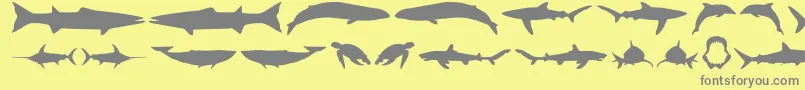 GiantsOfTheSea Font – Gray Fonts on Yellow Background