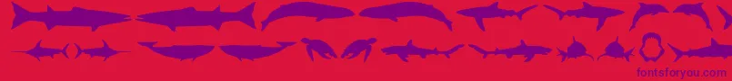 fuente GiantsOfTheSea – Fuentes Moradas Sobre Fondo Rojo