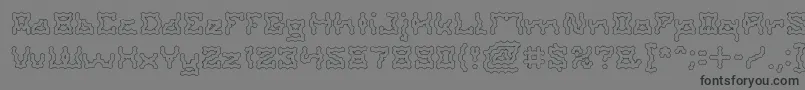 ShakeItOffHolow Font – Black Fonts on Gray Background