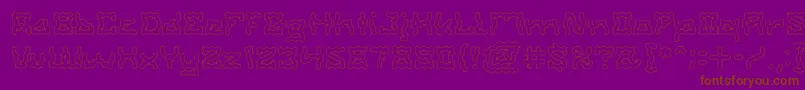 ShakeItOffHolow Font – Brown Fonts on Purple Background