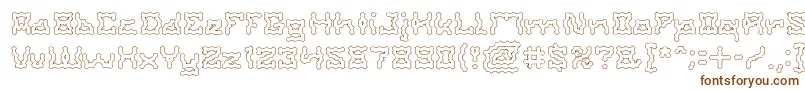 Шрифт ShakeItOffHolow – коричневые шрифты на белом фоне
