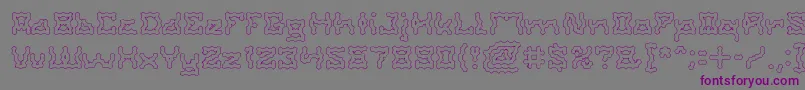Шрифт ShakeItOffHolow – фиолетовые шрифты на сером фоне