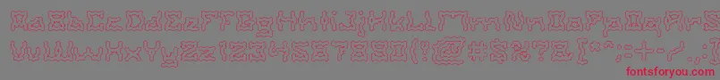 ShakeItOffHolow Font – Red Fonts on Gray Background