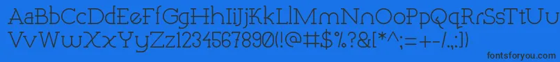 QuartzRegular Font – Black Fonts on Blue Background