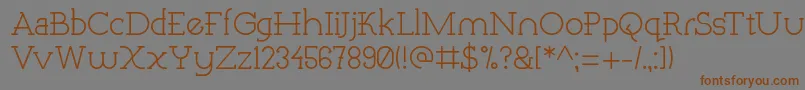 QuartzRegular Font – Brown Fonts on Gray Background