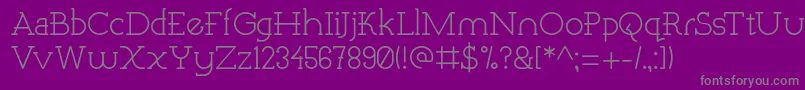 QuartzRegular Font – Gray Fonts on Purple Background