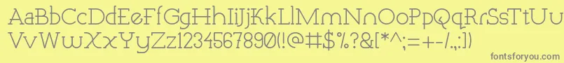 QuartzRegular Font – Gray Fonts on Yellow Background