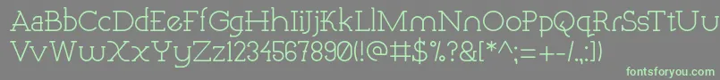 Police QuartzRegular – polices vertes sur fond gris