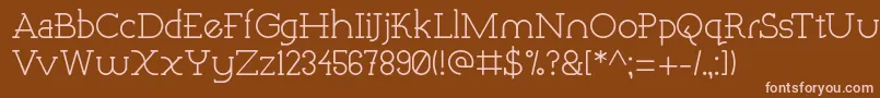 Шрифт QuartzRegular – розовые шрифты на коричневом фоне