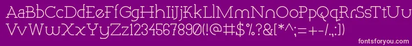 QuartzRegular Font – Pink Fonts on Purple Background