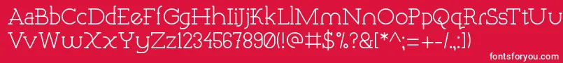 QuartzRegular Font – White Fonts on Red Background