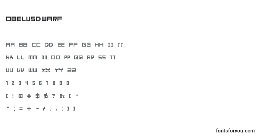 Fuente Obelusdwarf - alfabeto, números, caracteres especiales
