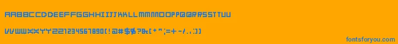 Obelusdwarf Font – Blue Fonts on Orange Background