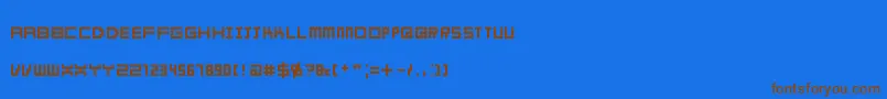 Obelusdwarf Font – Brown Fonts on Blue Background