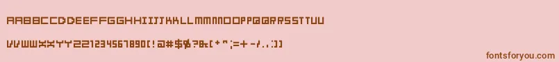 Obelusdwarf Font – Brown Fonts on Pink Background