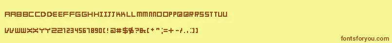 Obelusdwarf Font – Brown Fonts on Yellow Background