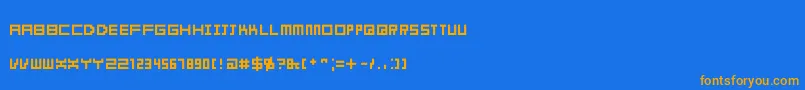 Obelusdwarf Font – Orange Fonts on Blue Background