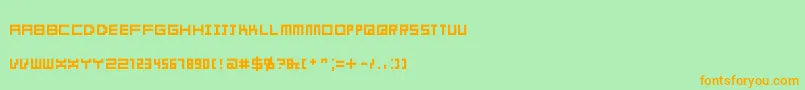 Obelusdwarf Font – Orange Fonts on Green Background
