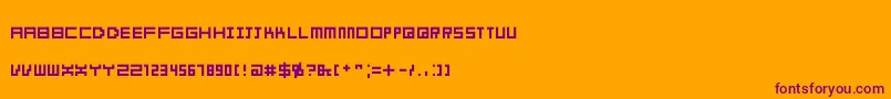 Obelusdwarf Font – Purple Fonts on Orange Background