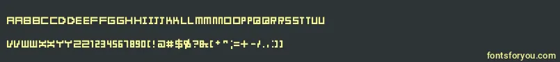 Obelusdwarf Font – Yellow Fonts on Black Background