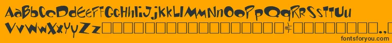 ToontimeRegular-Schriftart – Schwarze Schriften auf orangefarbenem Hintergrund