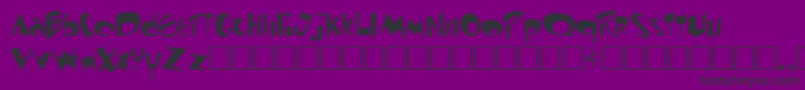 ToontimeRegular Font – Black Fonts on Purple Background