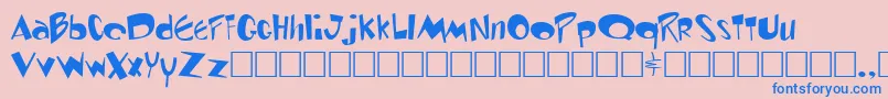 ToontimeRegular Font – Blue Fonts on Pink Background