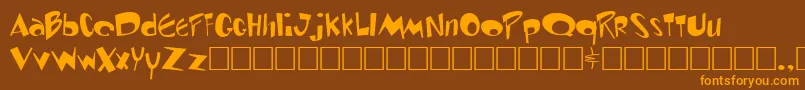 ToontimeRegular Font – Orange Fonts on Brown Background