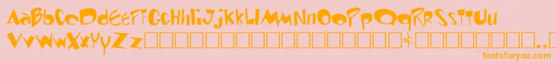 ToontimeRegular Font – Orange Fonts on Pink Background