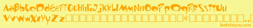 ToontimeRegular Font – Orange Fonts on Yellow Background