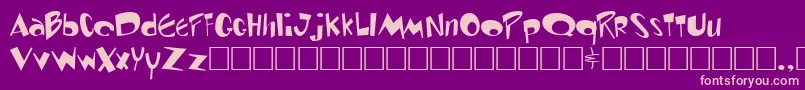 ToontimeRegular Font – Pink Fonts on Purple Background