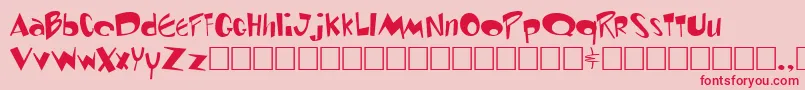 ToontimeRegular Font – Red Fonts on Pink Background