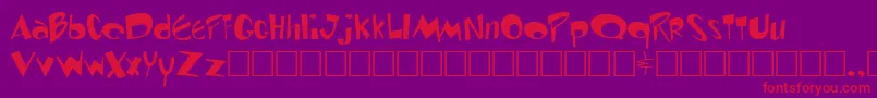 ToontimeRegular Font – Red Fonts on Purple Background