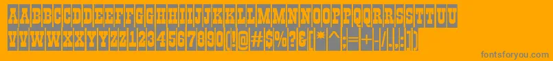 GildiatitulcmBold-Schriftart – Graue Schriften auf orangefarbenem Hintergrund