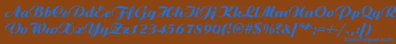 GeArista Font – Blue Fonts on Brown Background