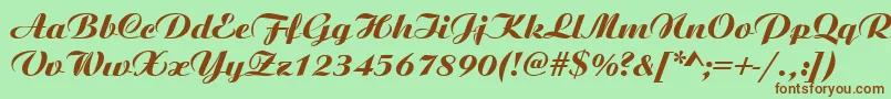 GeArista Font – Brown Fonts on Green Background