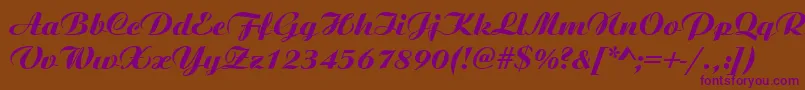 GeArista Font – Purple Fonts on Brown Background