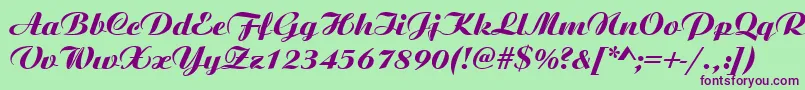 GeArista Font – Purple Fonts on Green Background