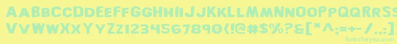 Шрифт Bronice – зелёные шрифты на жёлтом фоне