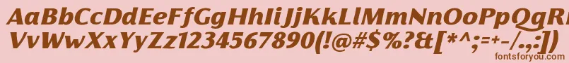 FlorentiaBlackItalicTrial Font – Brown Fonts on Pink Background