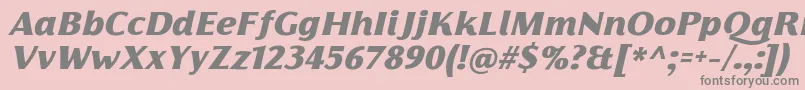 FlorentiaBlackItalicTrial Font – Gray Fonts on Pink Background
