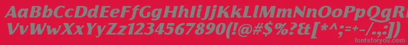 FlorentiaBlackItalicTrial Font – Gray Fonts on Red Background